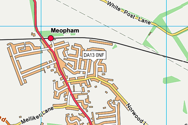 DA13 0NF map - OS VectorMap District (Ordnance Survey)