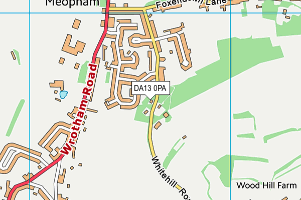 DA13 0PA map - OS VectorMap District (Ordnance Survey)