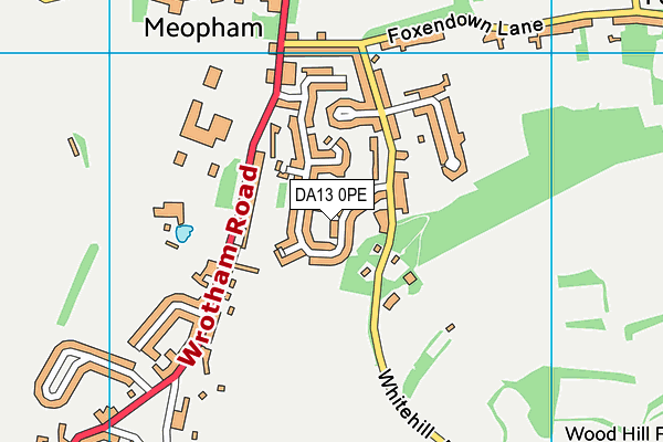 DA13 0PE map - OS VectorMap District (Ordnance Survey)