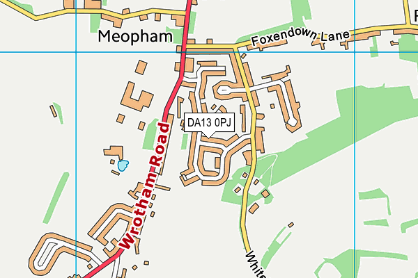 DA13 0PJ map - OS VectorMap District (Ordnance Survey)
