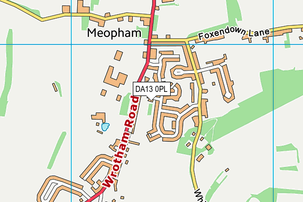 DA13 0PL map - OS VectorMap District (Ordnance Survey)