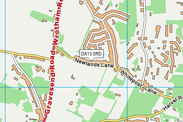 DA13 0RD map - OS VectorMap District (Ordnance Survey)