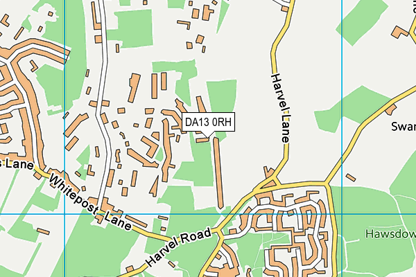 DA13 0RH map - OS VectorMap District (Ordnance Survey)