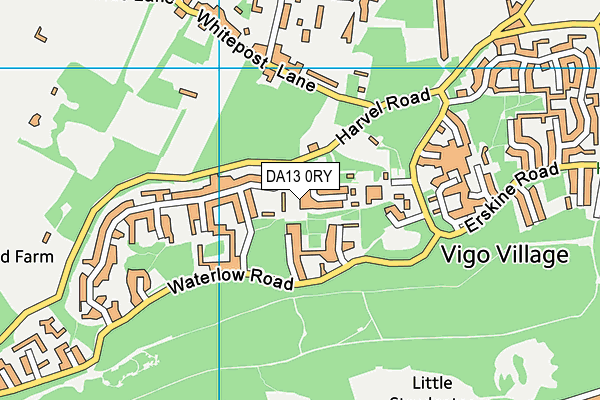 DA13 0RY map - OS VectorMap District (Ordnance Survey)