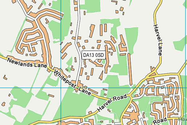 DA13 0SD map - OS VectorMap District (Ordnance Survey)