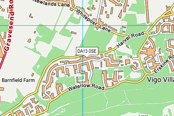 DA13 0SE map - OS VectorMap District (Ordnance Survey)