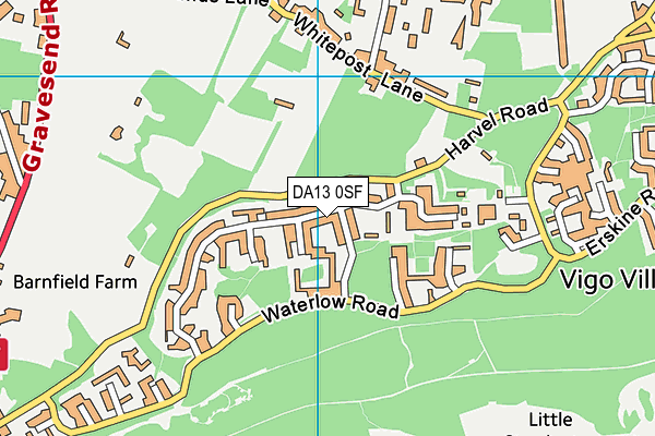 DA13 0SF map - OS VectorMap District (Ordnance Survey)