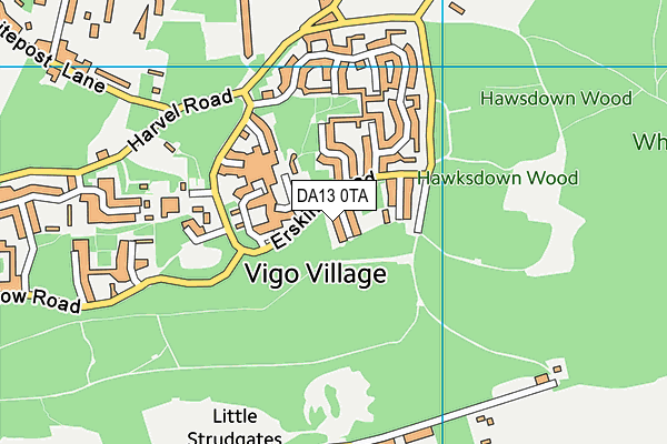 DA13 0TA map - OS VectorMap District (Ordnance Survey)