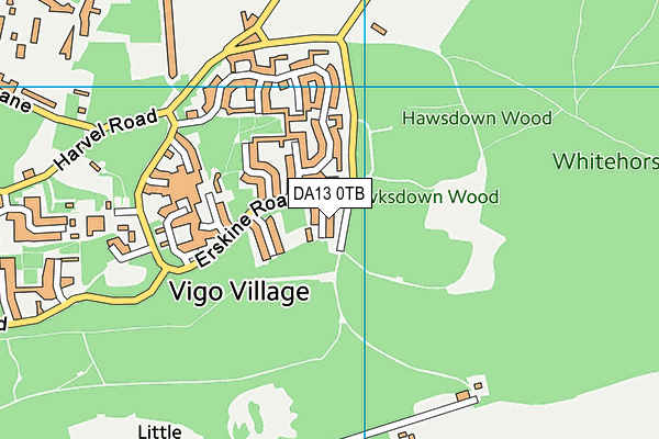 DA13 0TB map - OS VectorMap District (Ordnance Survey)
