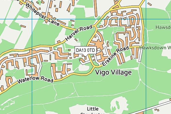 DA13 0TD map - OS VectorMap District (Ordnance Survey)