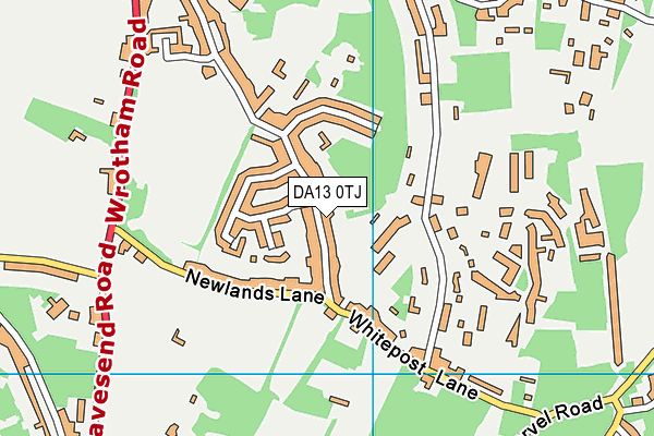 DA13 0TJ map - OS VectorMap District (Ordnance Survey)