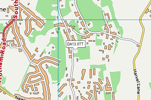 DA13 0TT map - OS VectorMap District (Ordnance Survey)