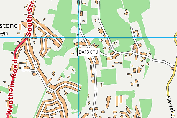 DA13 0TU map - OS VectorMap District (Ordnance Survey)