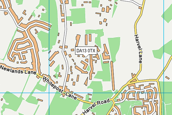 DA13 0TX map - OS VectorMap District (Ordnance Survey)
