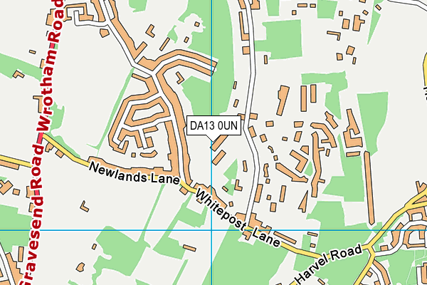 DA13 0UN map - OS VectorMap District (Ordnance Survey)