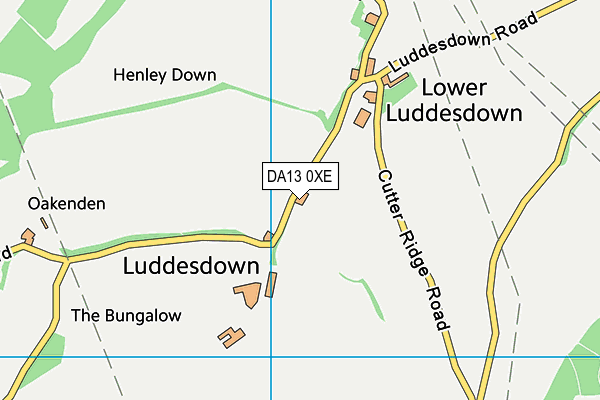Luddesdowne Cricket Club map (DA13 0XE) - OS VectorMap District (Ordnance Survey)