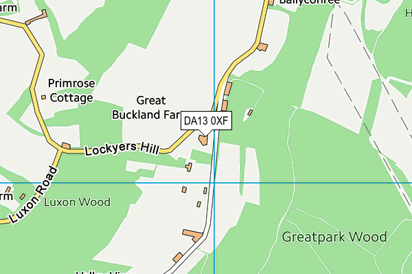 DA13 0XF map - OS VectorMap District (Ordnance Survey)