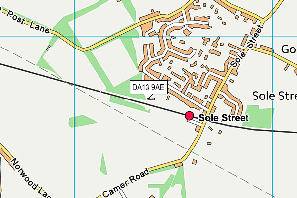DA13 9AE map - OS VectorMap District (Ordnance Survey)