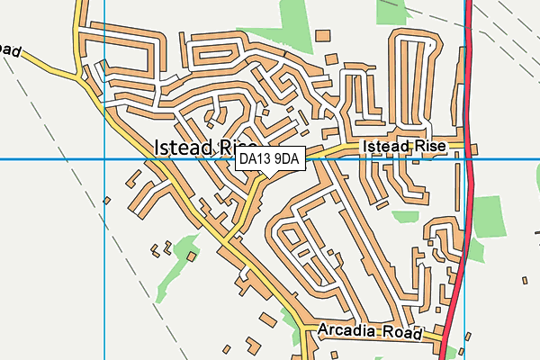 DA13 9DA map - OS VectorMap District (Ordnance Survey)
