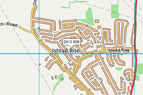 DA13 9DB map - OS VectorMap District (Ordnance Survey)