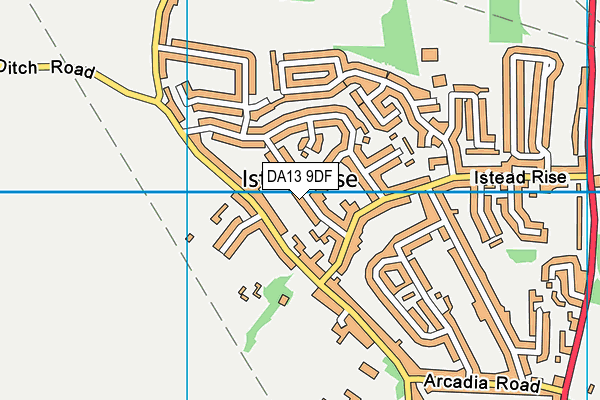 DA13 9DF map - OS VectorMap District (Ordnance Survey)