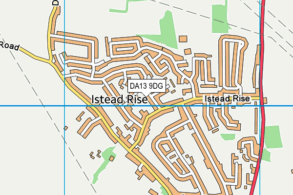 DA13 9DG map - OS VectorMap District (Ordnance Survey)