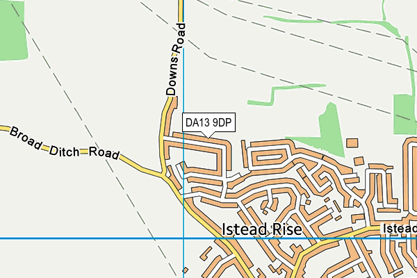 DA13 9DP map - OS VectorMap District (Ordnance Survey)