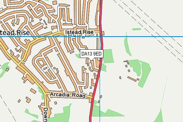 DA13 9ED map - OS VectorMap District (Ordnance Survey)