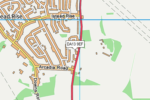 DA13 9EF map - OS VectorMap District (Ordnance Survey)