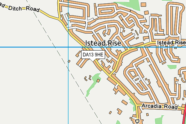 DA13 9HE map - OS VectorMap District (Ordnance Survey)