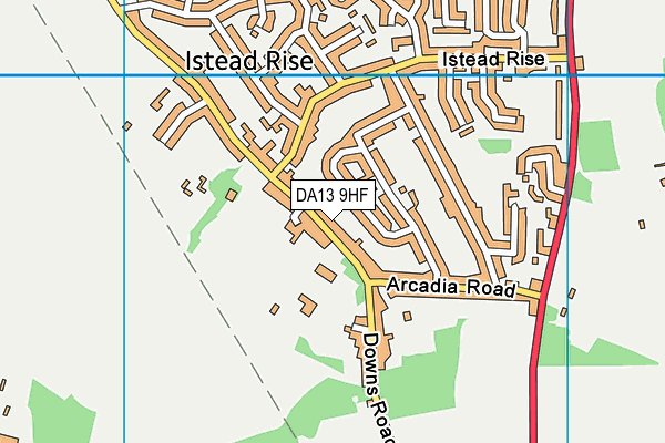 DA13 9HF map - OS VectorMap District (Ordnance Survey)
