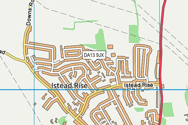 DA13 9JX map - OS VectorMap District (Ordnance Survey)