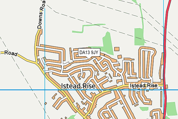 DA13 9JY map - OS VectorMap District (Ordnance Survey)