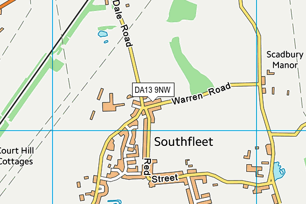 DA13 9NW map - OS VectorMap District (Ordnance Survey)