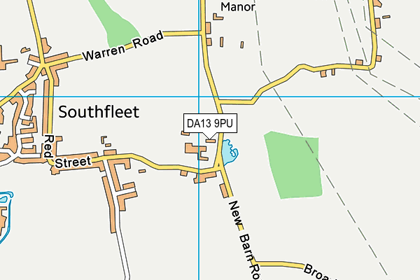 Southfleet Cricket Club map (DA13 9PU) - OS VectorMap District (Ordnance Survey)