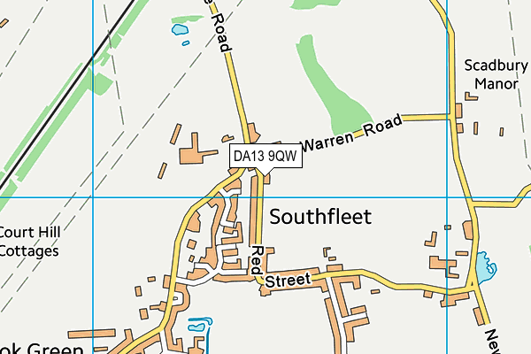 DA13 9QW map - OS VectorMap District (Ordnance Survey)