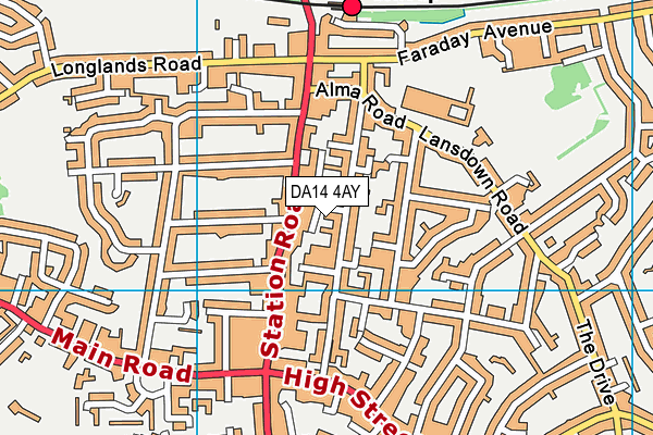 DA14 4AY map - OS VectorMap District (Ordnance Survey)