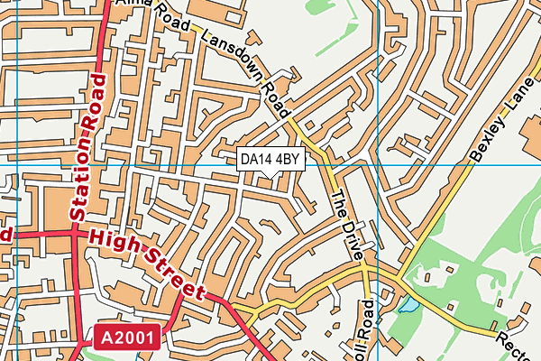 DA14 4BY map - OS VectorMap District (Ordnance Survey)