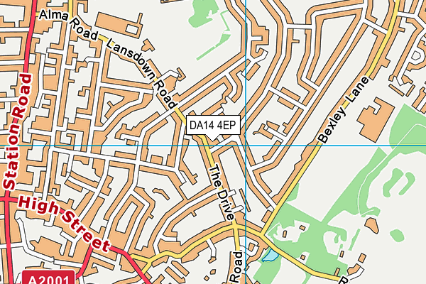 DA14 4EP map - OS VectorMap District (Ordnance Survey)