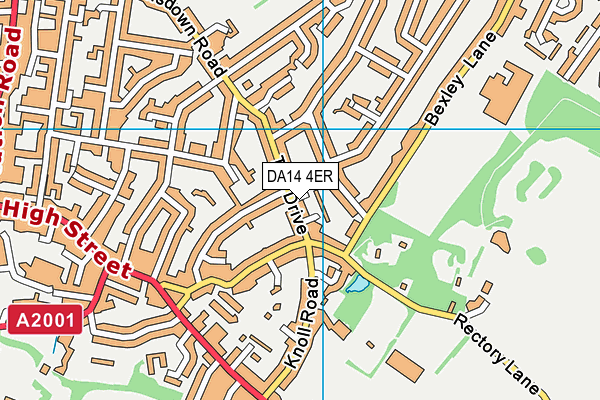 DA14 4ER map - OS VectorMap District (Ordnance Survey)