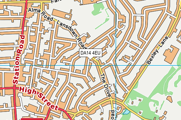 DA14 4EU map - OS VectorMap District (Ordnance Survey)