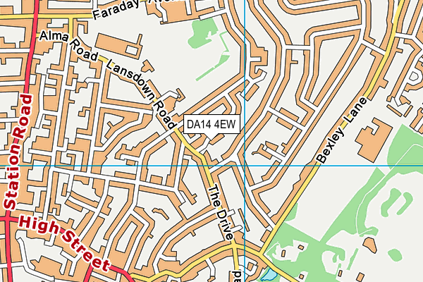 DA14 4EW map - OS VectorMap District (Ordnance Survey)