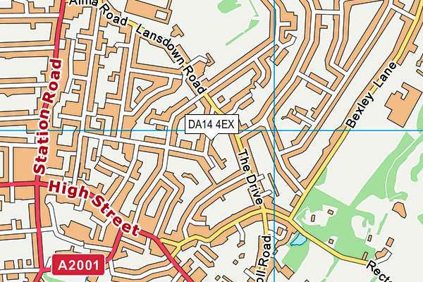 DA14 4EX map - OS VectorMap District (Ordnance Survey)