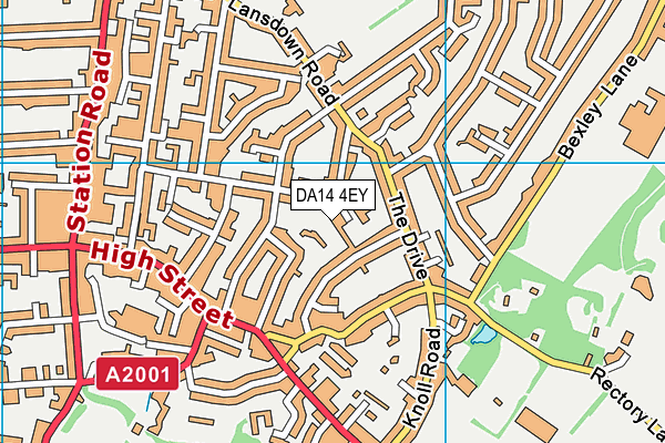 DA14 4EY map - OS VectorMap District (Ordnance Survey)