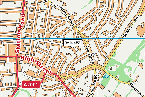 DA14 4EZ map - OS VectorMap District (Ordnance Survey)