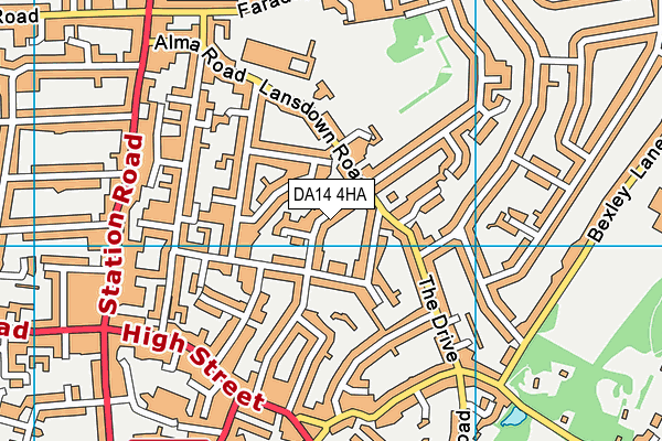 DA14 4HA map - OS VectorMap District (Ordnance Survey)