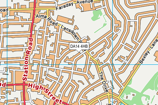 DA14 4HB map - OS VectorMap District (Ordnance Survey)