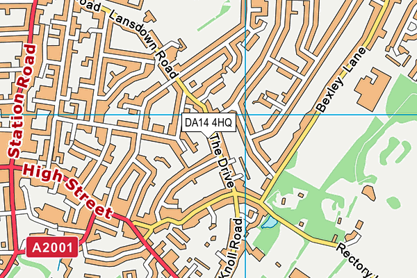 DA14 4HQ map - OS VectorMap District (Ordnance Survey)