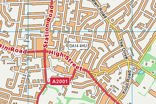 DA14 4HU map - OS VectorMap District (Ordnance Survey)