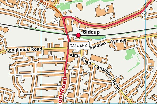DA14 4HX map - OS VectorMap District (Ordnance Survey)